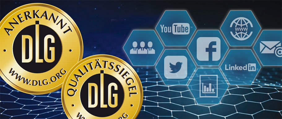 DLG-Auszeichnungen auf Schmuckhintergrund